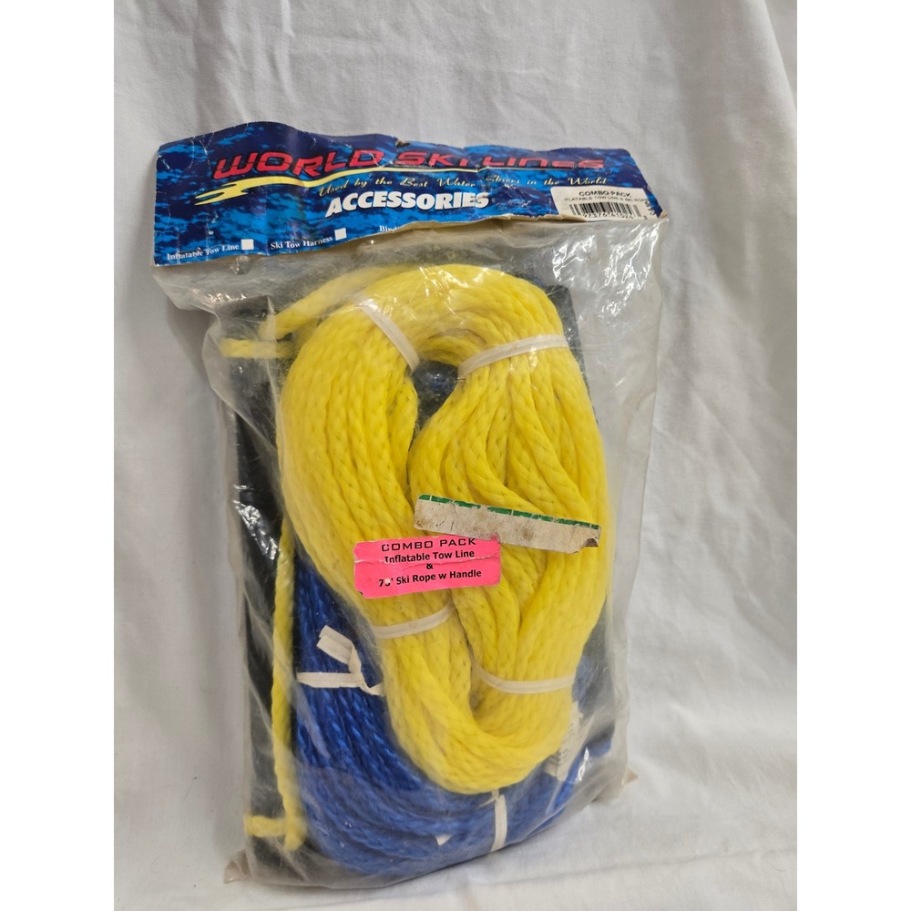 World Ski Lines Combo Pack: Inflatable Tow Line and 75' Ski rope
